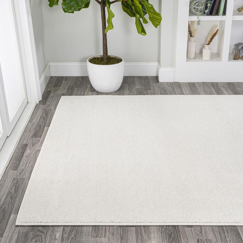 8'x10' Haze Solid Low-Pile, Cream - JONATHAN Y