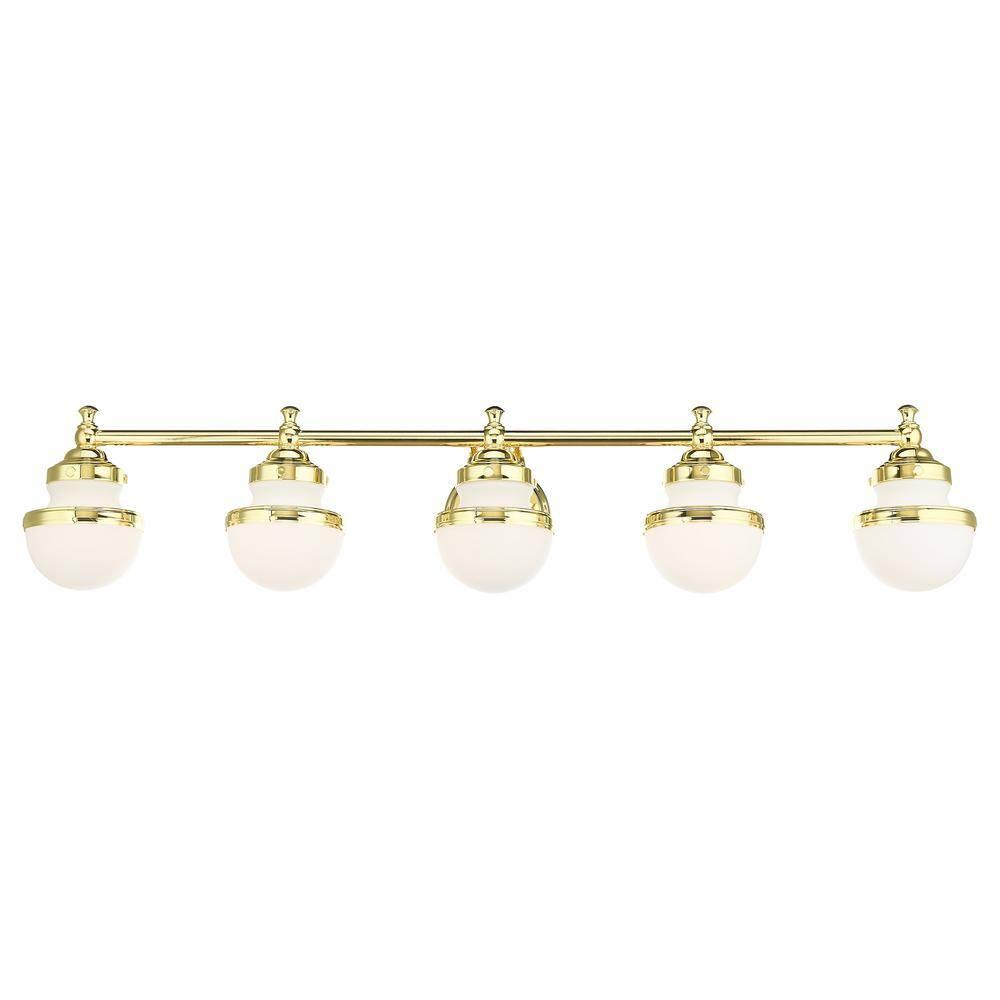 Livex Lighting Oldwick 5 - Light Vanity in  Polished Brass