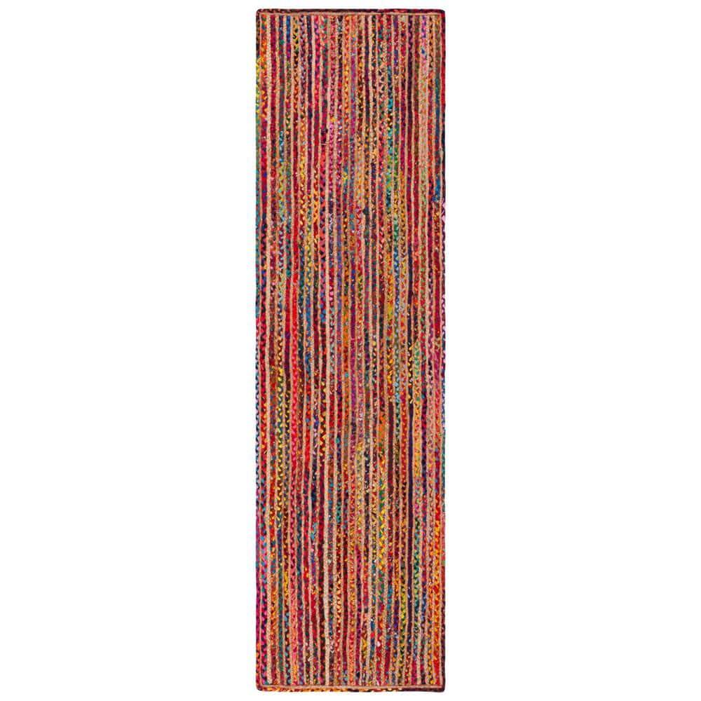 Braided BRD262 Hand Braided Runner Rug - Natural/Multi - 2'3"x9' - Safavieh.