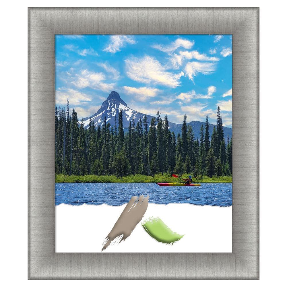 Amanti Art Elegant Brushed Pewter Picture Frame Opening Size 18x22 in.