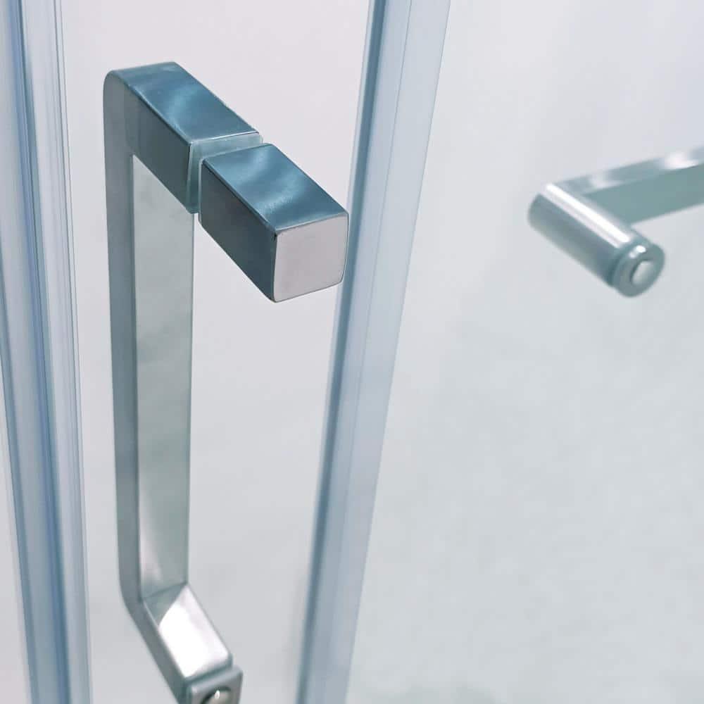 56"-60 ‘W x 75’ Aluminum Framed Single Slide Design Shower Door