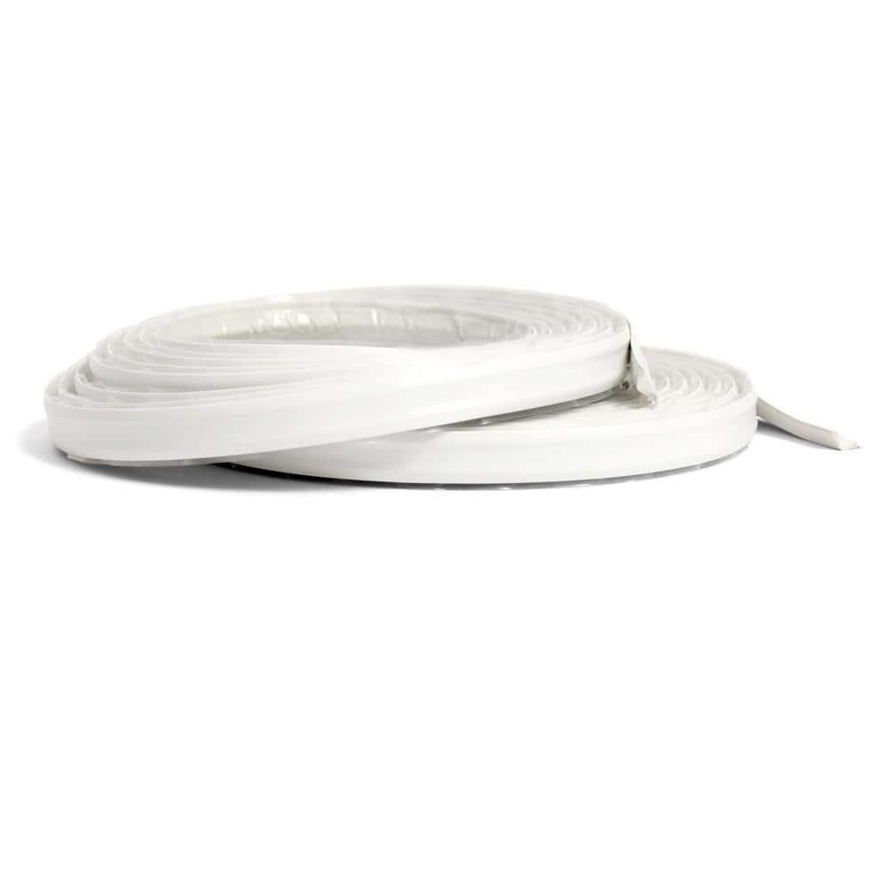 1/2 in. x 10 ft. White PVC Inside Corner Self-adhesive Flexible Caulk and Trim Molding (2-Pack)