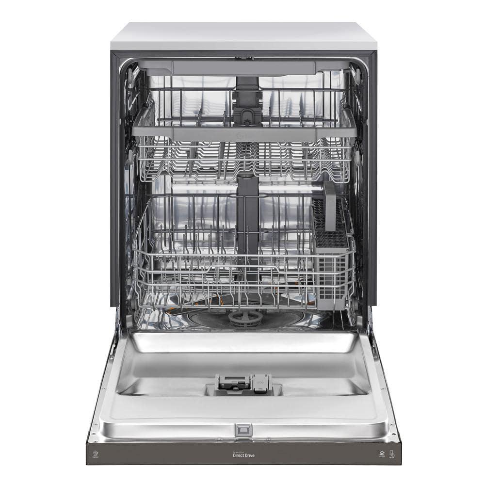 LG 24 in. PrintProof Stainless Steel Front Control Dishwasher with QuadWash, 3rd Rack & Dynamic Dry, 48 dBA
