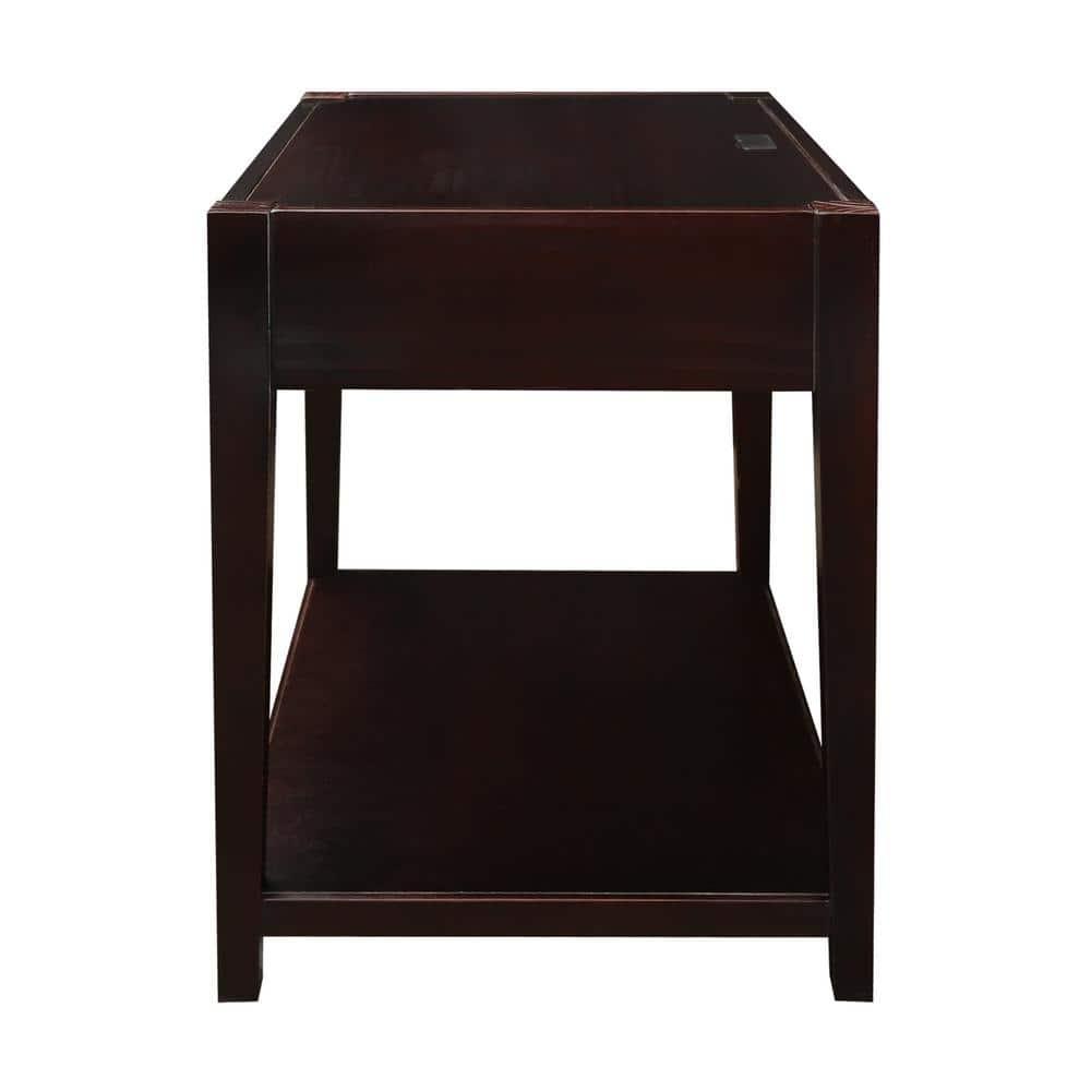 Casual Home Notre Dame Nightstand with USB Port, Espresso