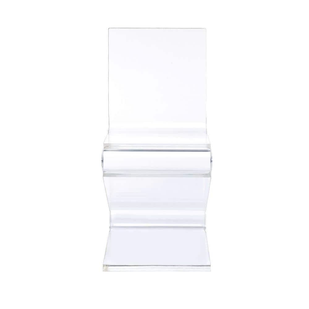 Peek Acrylic Z Chair Clear - Picket House Furnishings: Modern Plexiglass Armless Chair, No Cushion