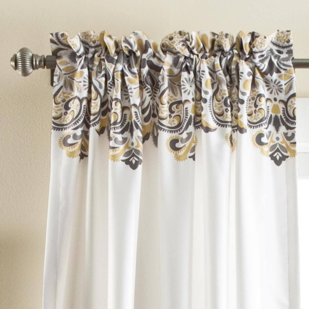 Home Boutique Clara Light Filtering Window Panel Yellow/Brown Set 52x84+2