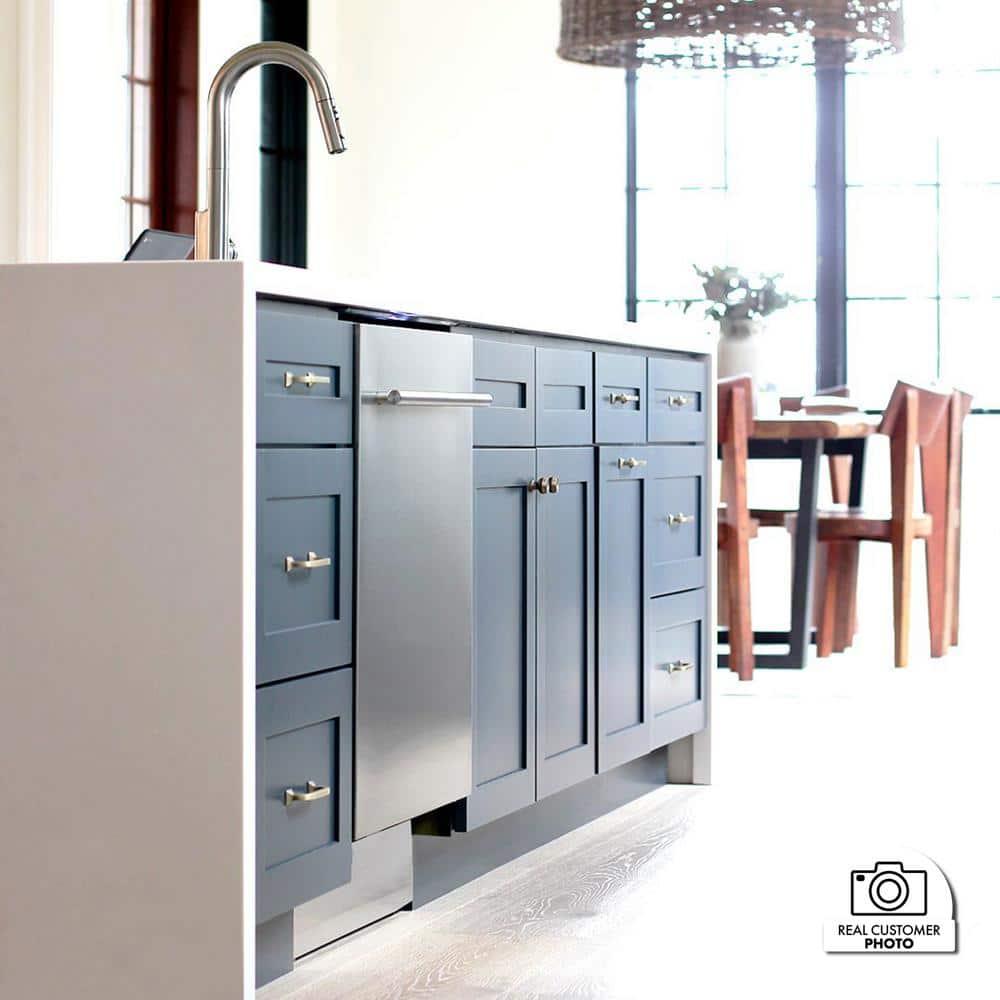 ZLINE ZLINE 24 in. Top Control Satin Steel Panel Dishwasher with Stainless Steel Tub & Modern Handle DW-SN-24