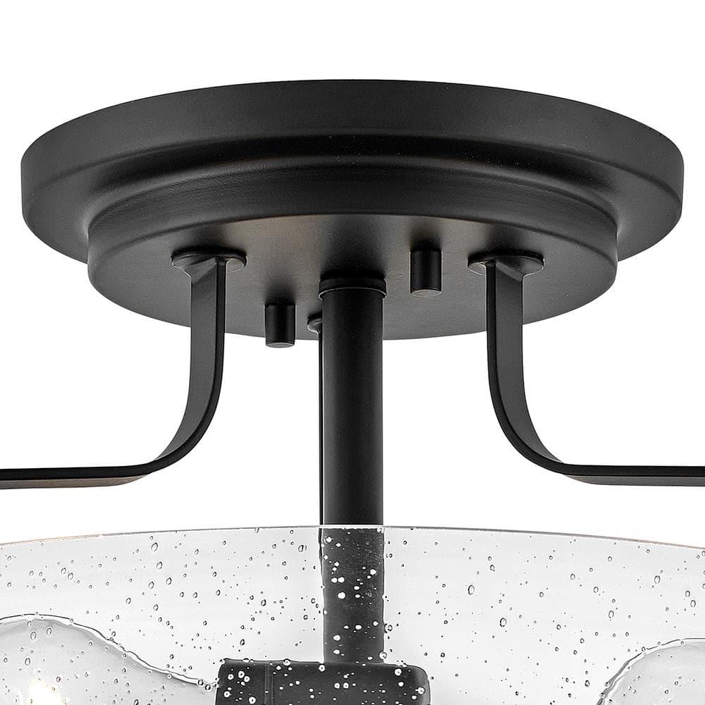 Harper 14.5-in 3-Light Semi-Flush Mount Retro Ceiling Light
