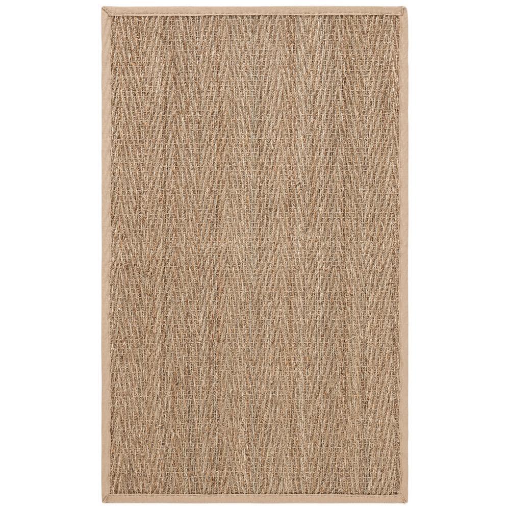 Natural Fiber Seagrass Solid Color Rug
