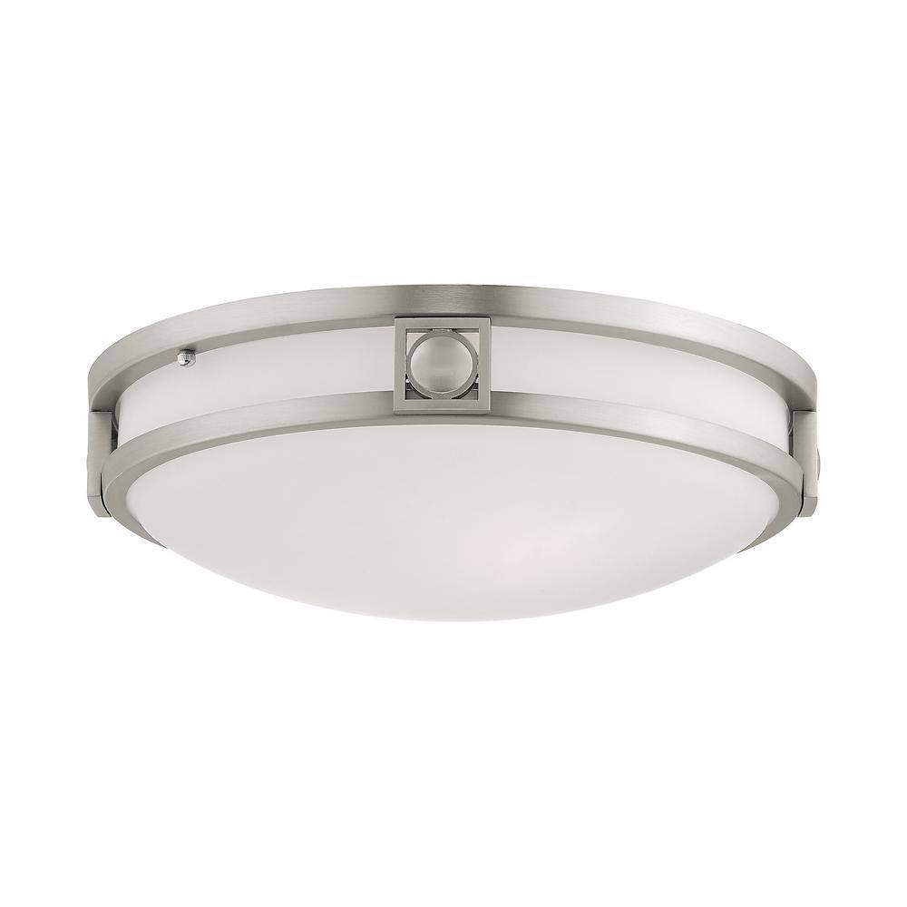Livex Lighting Titania 2 - Light Flush Mount in  Brushed Nickel