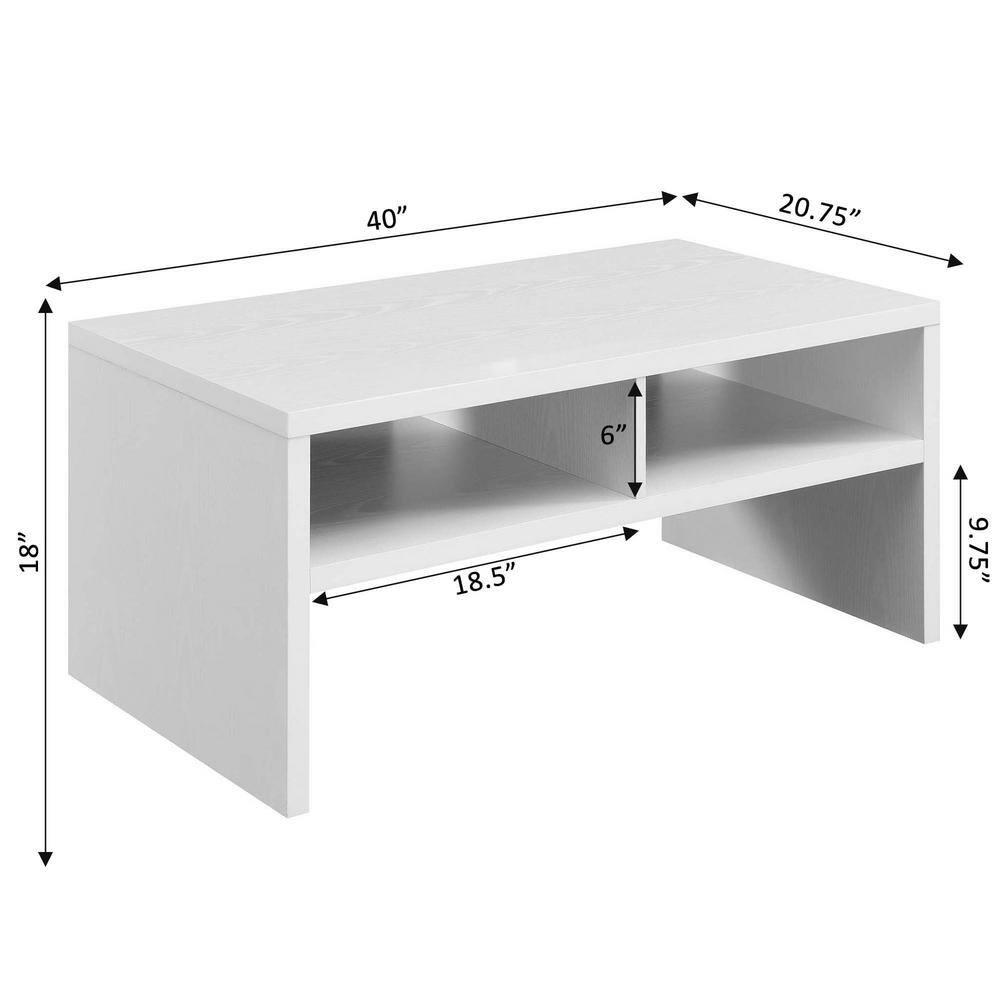 Convenience Concepts Northfield Admiral Deluxe Coffee Table with Shelves, Multiple Finishes