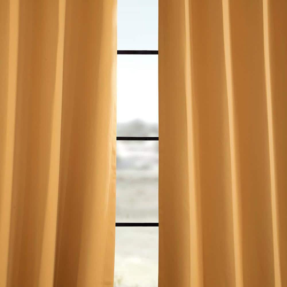 Marigold Grommet Blackout Room Darkening Curtain (1 Panel), Marigold, 50W X 96L
