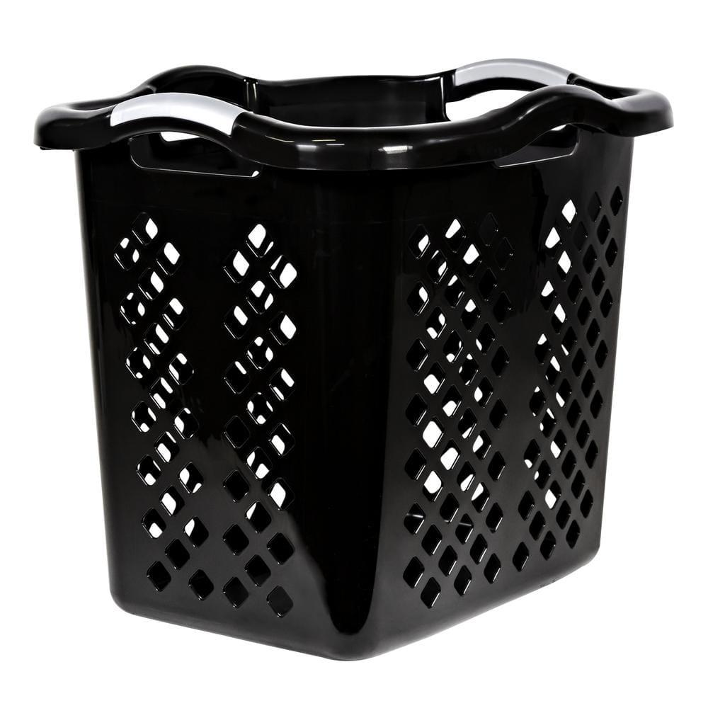 Home Logic Plastic Laundry Hamper with Handles (Set of 2)