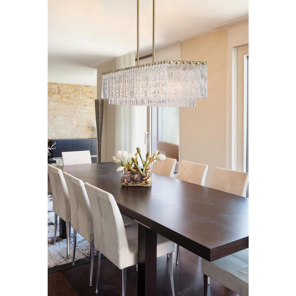 Z-Lite Glacier 7 - Light Island Pendant Light in  Modern Gold