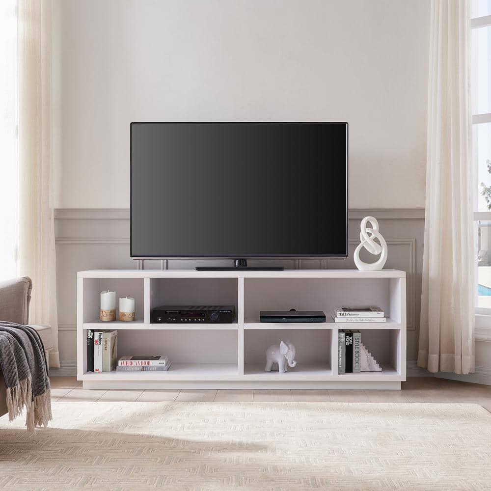 Bowman 70" White Metal Frame TV Stand