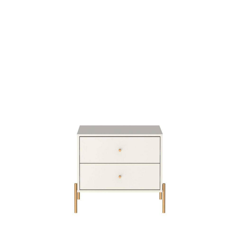 Set of 2 Jasper Drawer Nightstands Off White - Manhattan Comfort