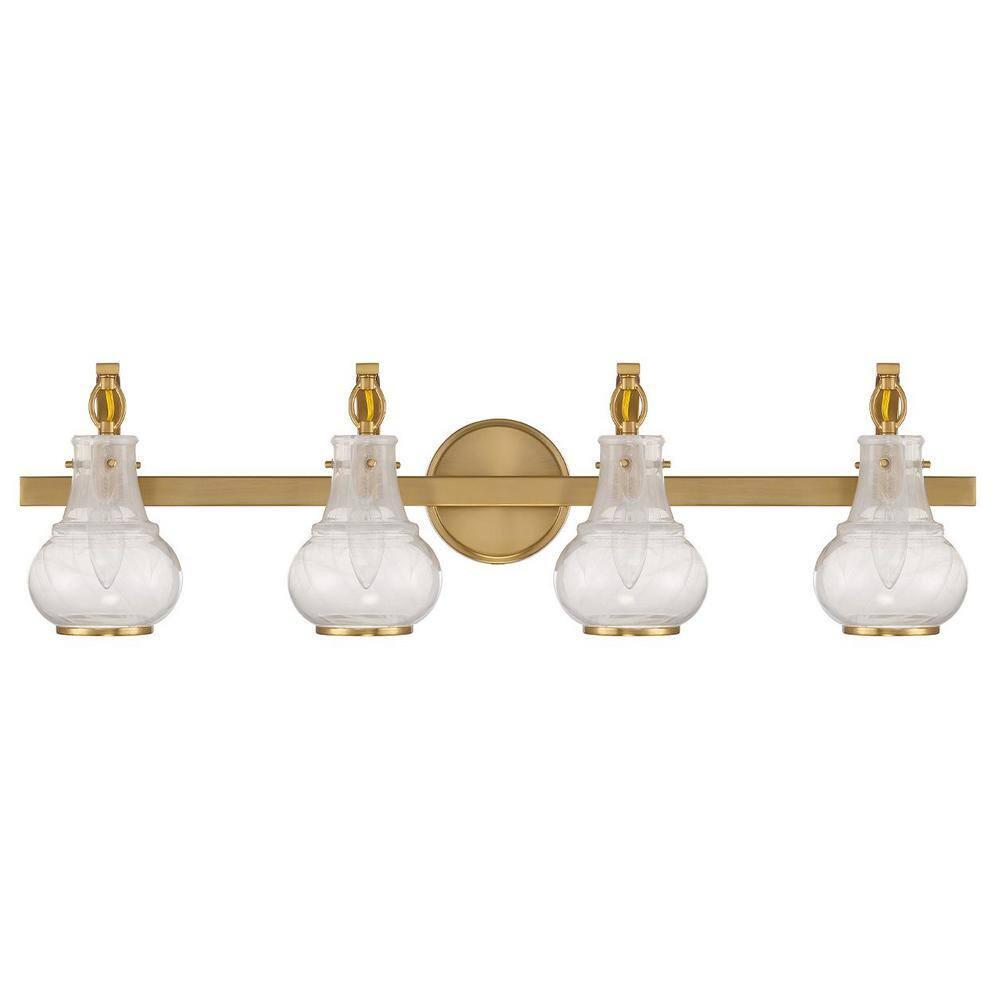 Savoy House Adams 4 - Light Vanity in  Warm Brass