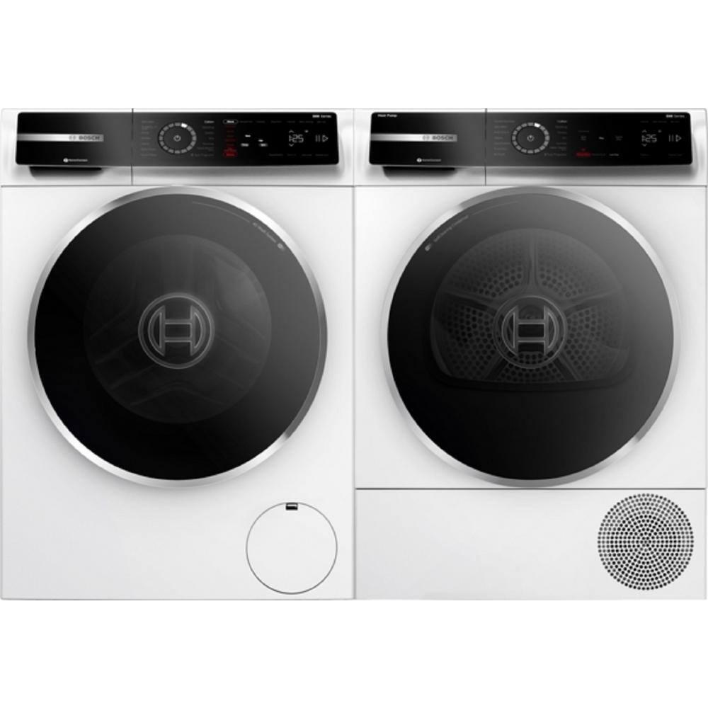 Bosch 500 Series White Smart Front Load Washer with Stainless Steel Drum