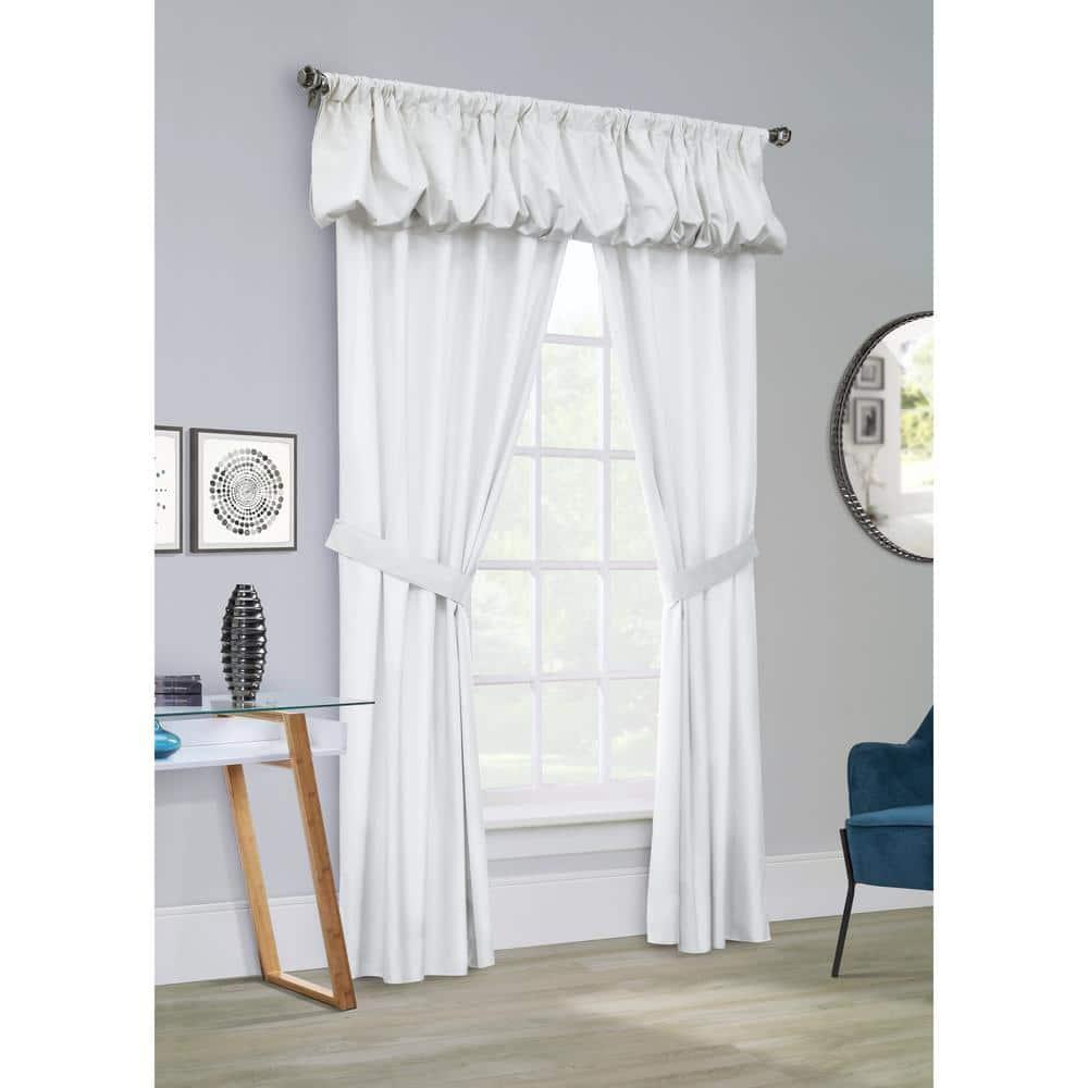 Commonwealth Prescott Rod Pocket Dressing Window Curtain Panel Set - 80x63", White