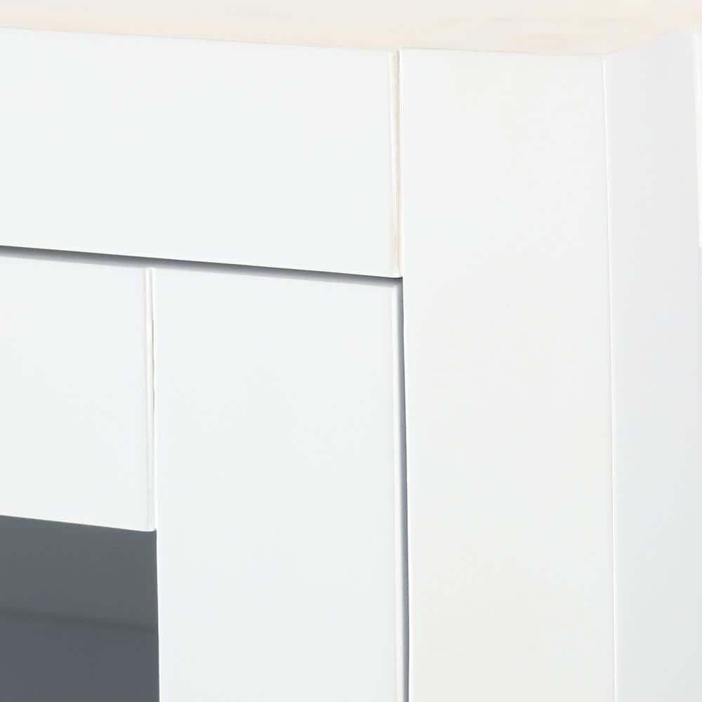 Wyndham Collection Sheffield Solid Wood Freestanding Linen Cabinet