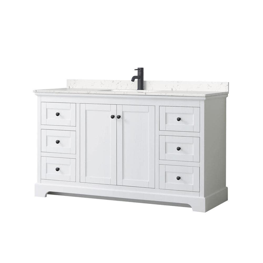 Wyndham Collection Avery 60'' Single Bathroom Vanity with Top