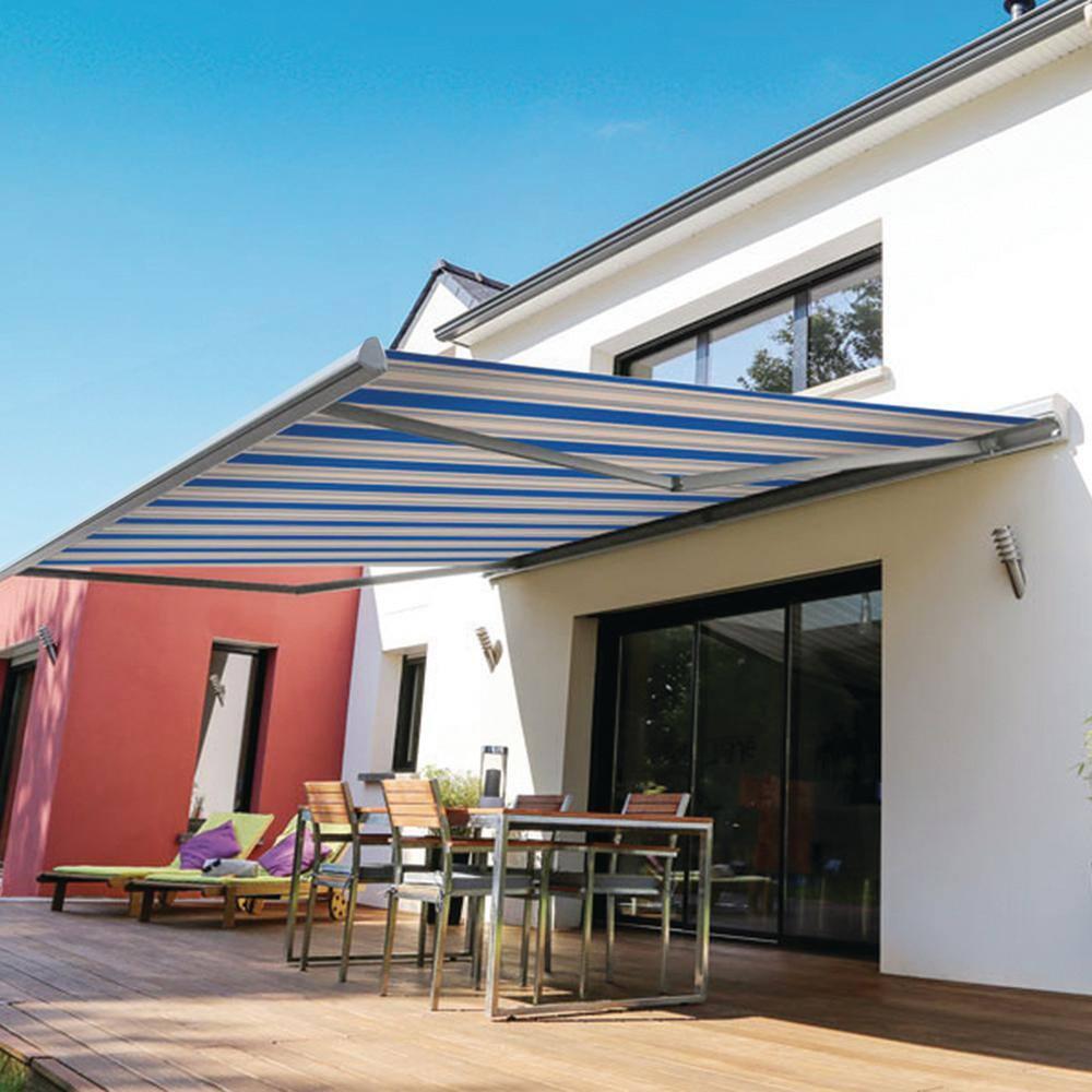 Advaning 10.5'' Fabric, Metal Cover Retractable Patio Awning