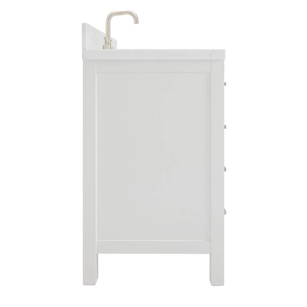 Ariel A060scqrvo Cambridge 60" Free Standing Single Basin Vanity Set - White