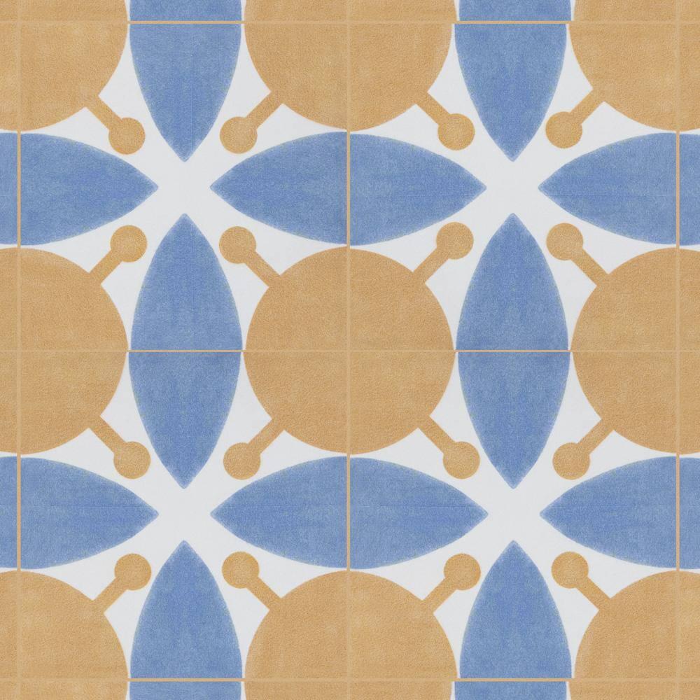 Revival Leaf Mini 4" x 4" Ceramic Patterned Wall & Floor Tile