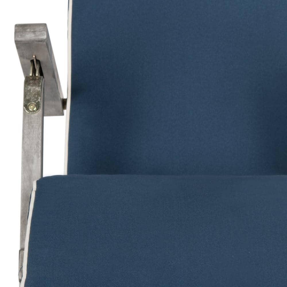 Palmdale Lounge Chair - Outdoor - PAT7015 - Grey/Navy -Safavieh