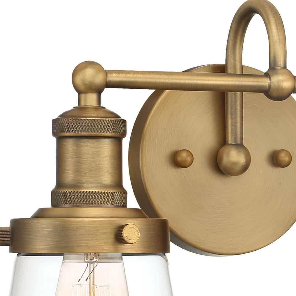 Designers Fountain Taylor 2 Light Old Satin Brass Bathroom Vanity Light Fixture, 69502-OSB