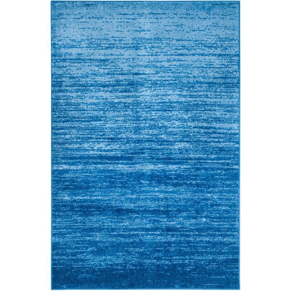 Adirondack ADR113 Machine Made Indoor Area Rug - Light Blue/Dark Blue - 4'x6' - Safavieh