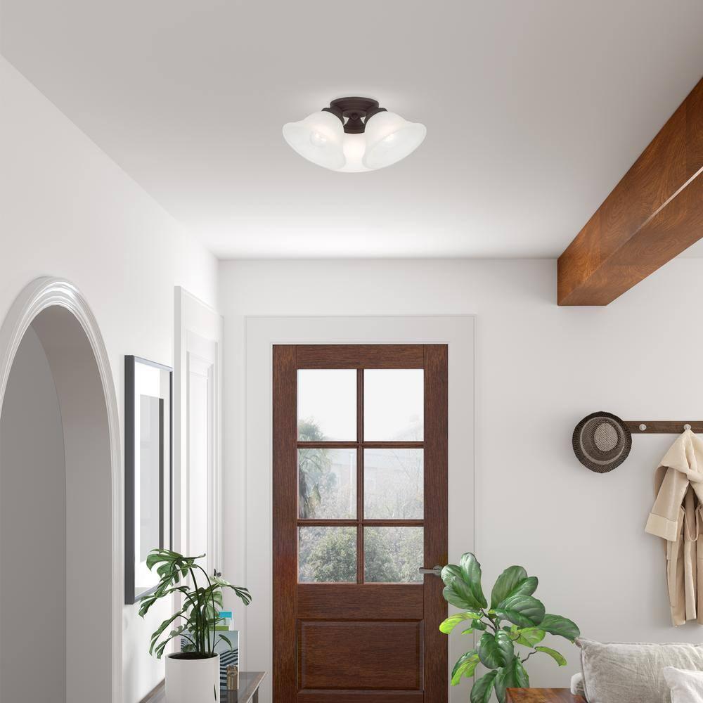 Livex Lighting Wynnewood 3 - Light Flush Mount in  Bronze