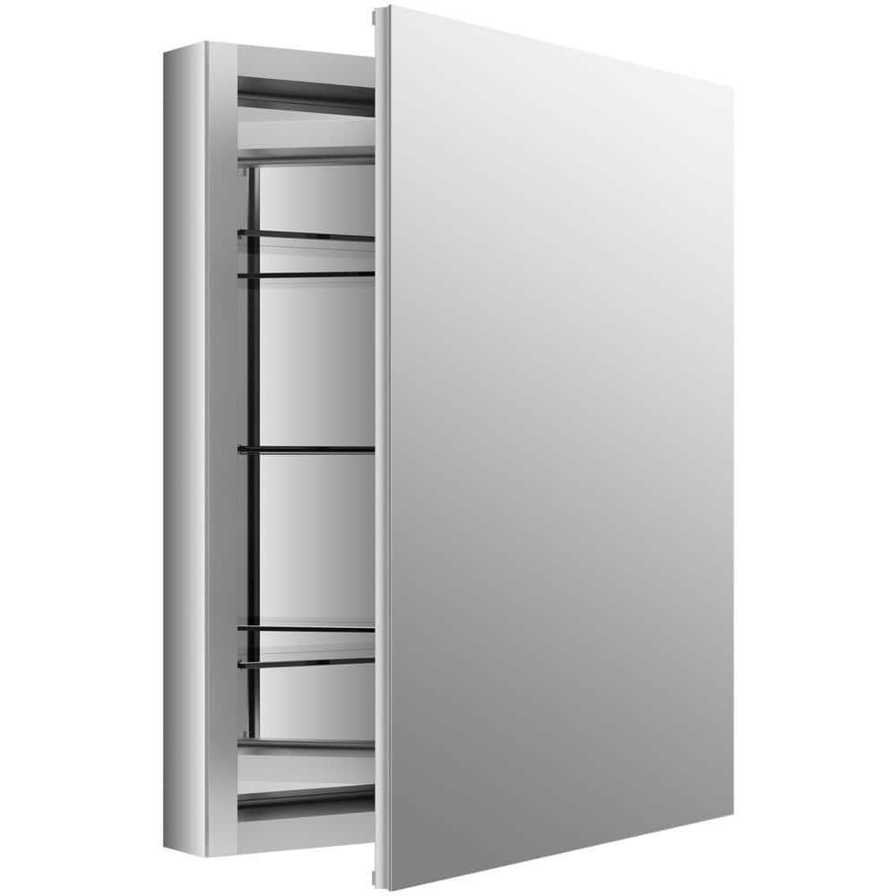 Verdera® Recessed or Surface Mount Frameless Medicine Cabinet with 3 Adjustable Shelves