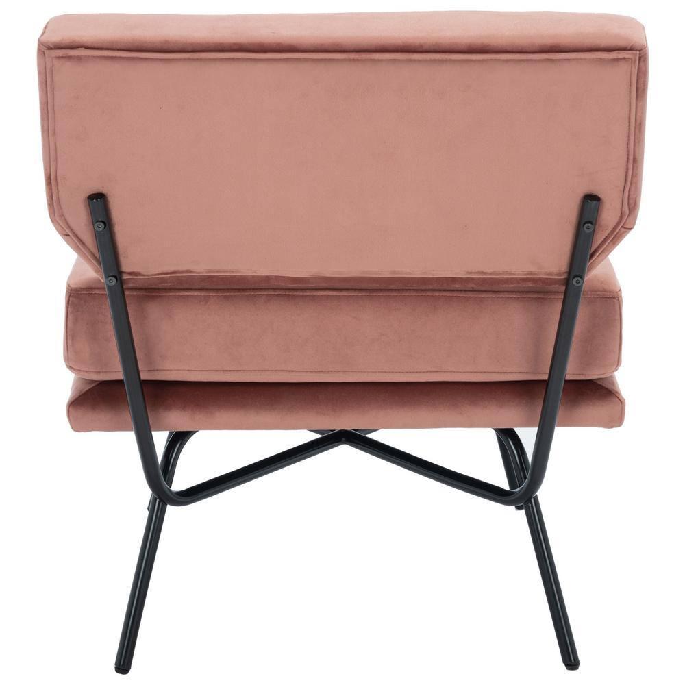 SAFAVIEH Kermit Accent Chair Dusty Rose / Black
