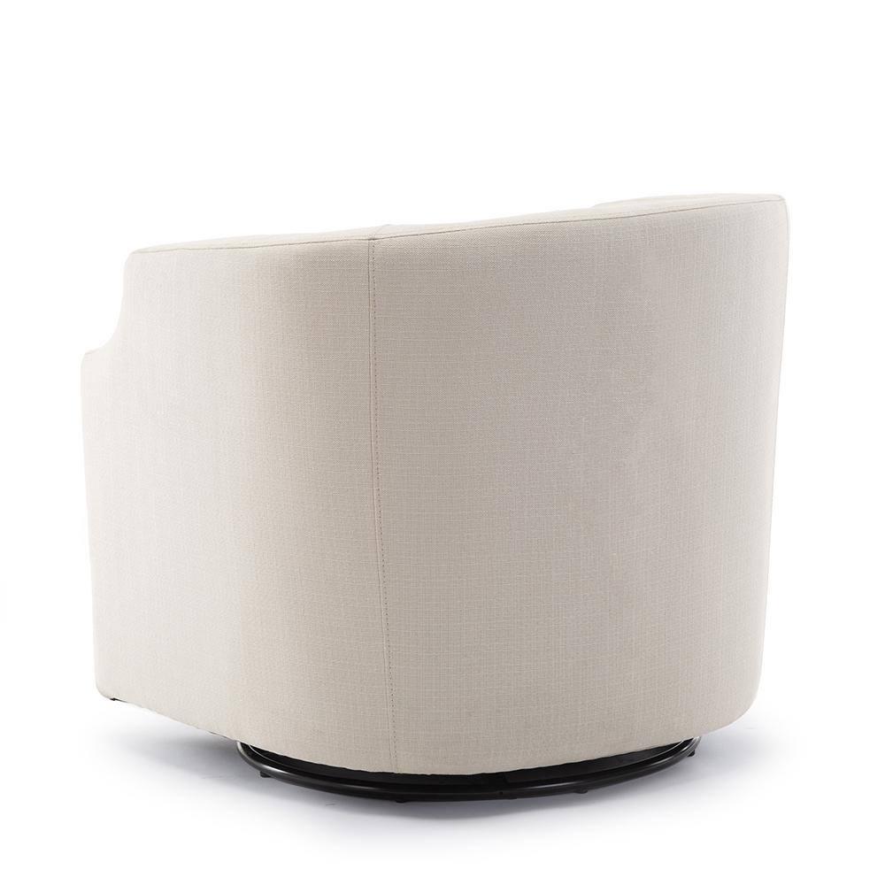 Debbie 77.47cm Wide Polyester Swivel Barrel Chair