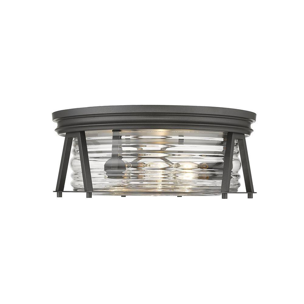 Z-Lite Cape Harbor 3 - Light Flush Mount in  Bronze