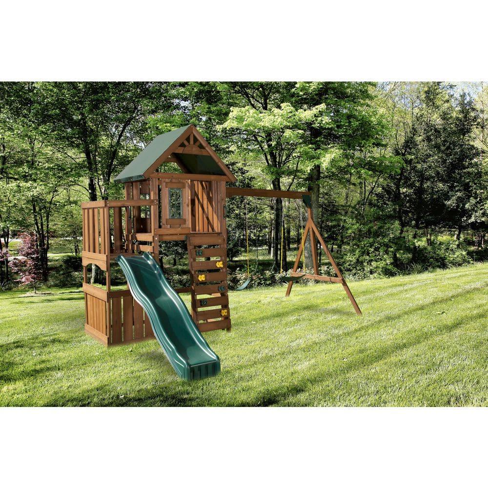 Elkhorn Wooden Play Swing Set