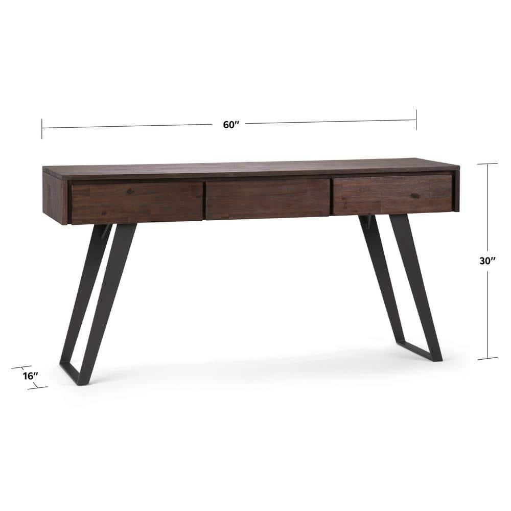 Lowry 60'' Solid Wood Top Console Table