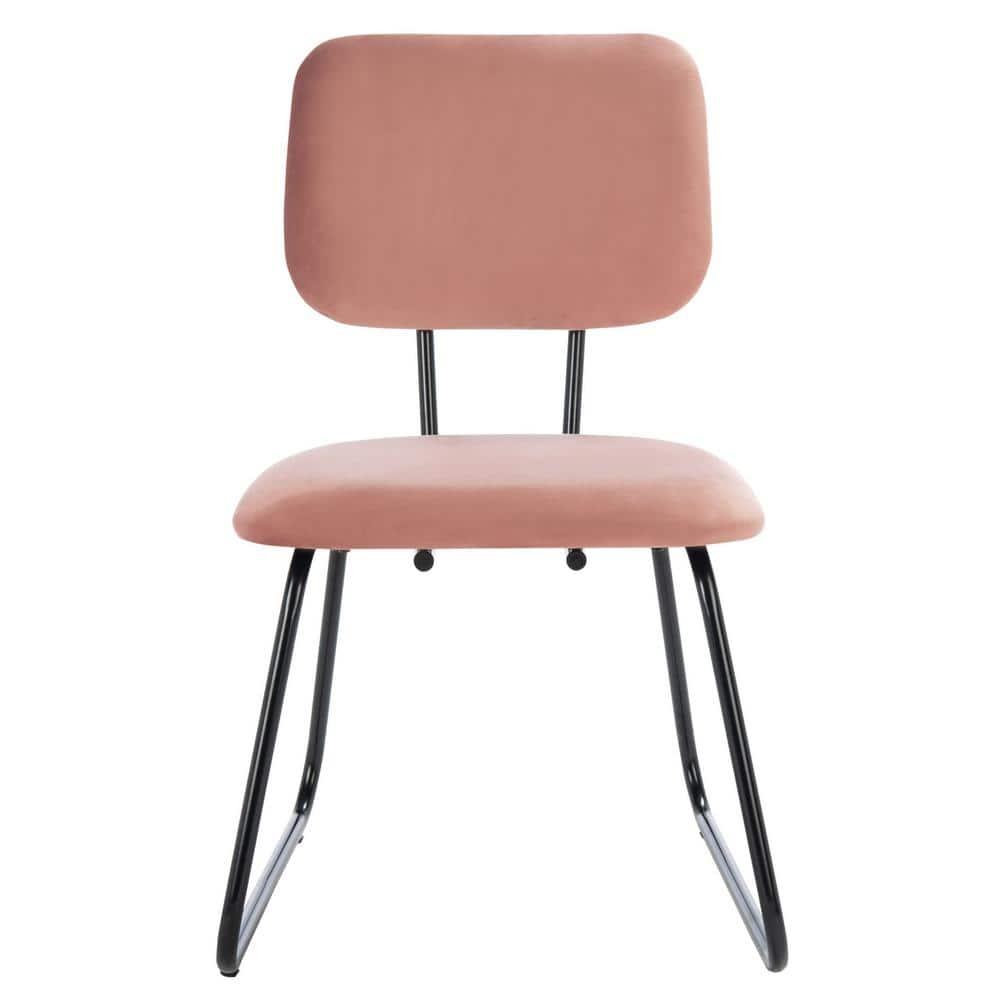 Chavelle Side Chair - ACH6205 - Set of 2 - Dusty Rose/Black - Safavieh