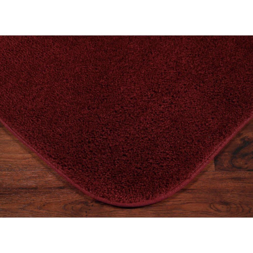 2pc Traditional Washable Nylon Bath Rug Set Red - Garland: Machine Made, Latex Backing, Tufted Texture