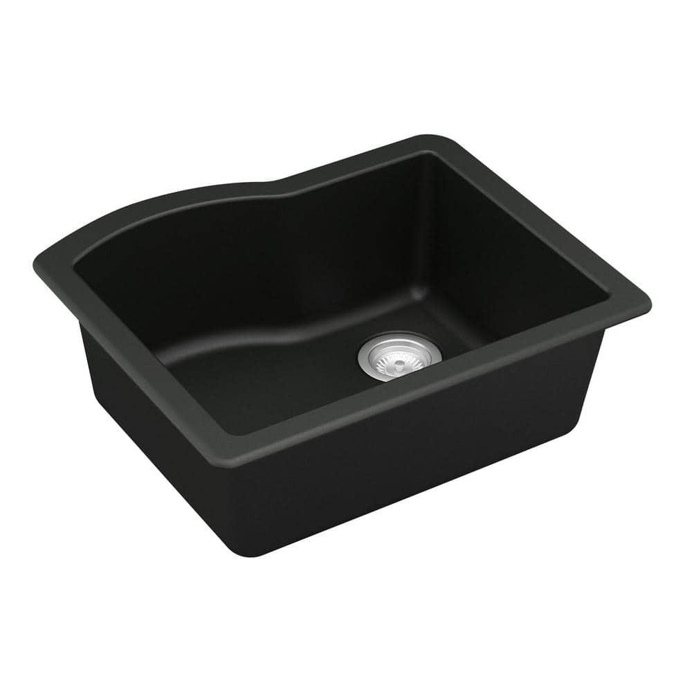 Karran Undermount Quartz Composite 24'' X 20-3/4'' Single Bowl Kitchen Sink