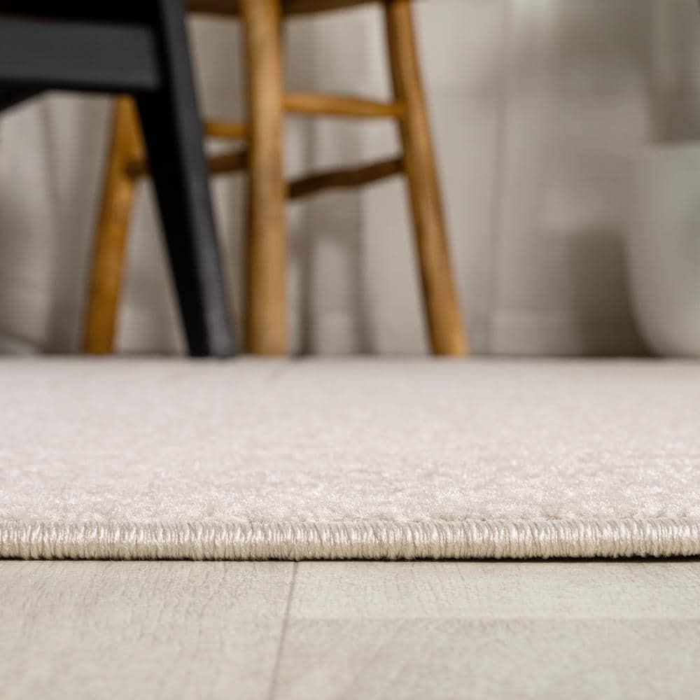 JONATHAN Y Odense High-Low Minimalist Angle Geometric Ivory/Cream 3 ft. x 5 ft. Indoor/Outdoor Area Rug