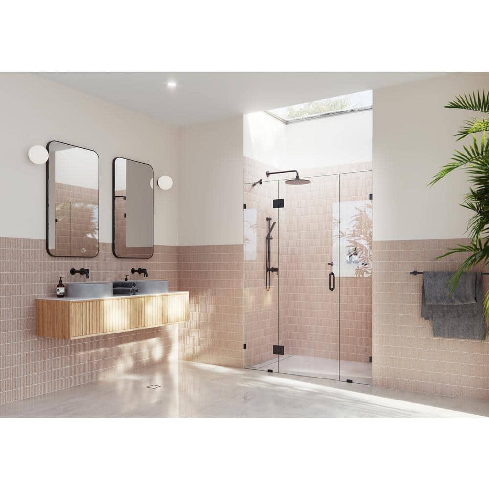 Stellar 58.75 in. x 78 in. Fully Frameless 3 Panel Inline Hinge Shower Door