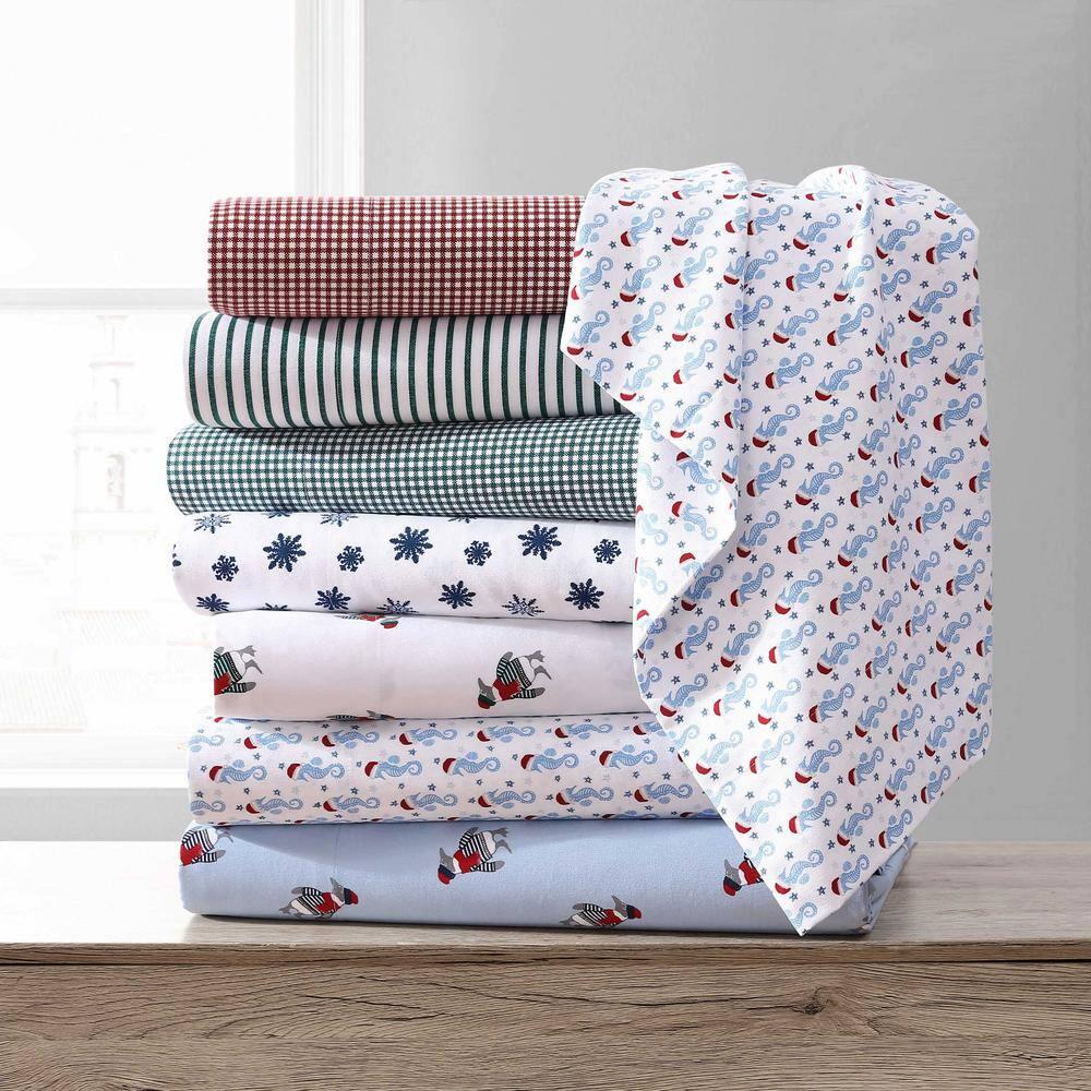Nautica Nautica Cozy Brushed Flannel Printed Sheet Sets