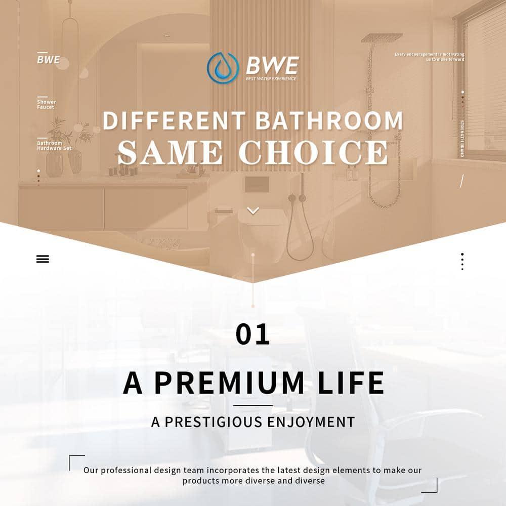 BWE Single Handle Vessel Sink Faucet with Pop-Up Drain in Gold