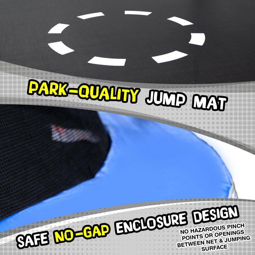 Sportspower TruJump 14' Round Trampoline with Safety Enclosure & with Lifetime Warranty on Jump Mat