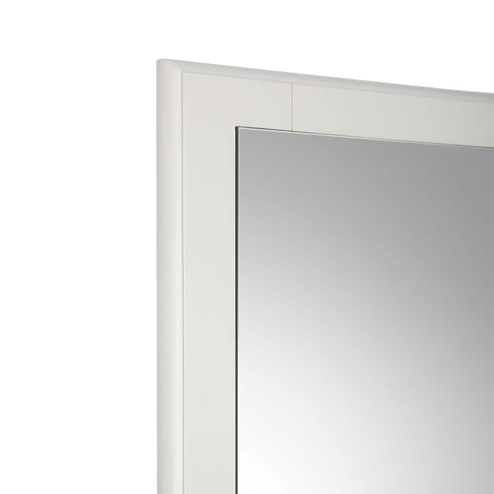 Fresca Oxford 26-Inches x 31.87-Inches Beveled Rectangle Bathroom Vanity Mirror ( Antique White )