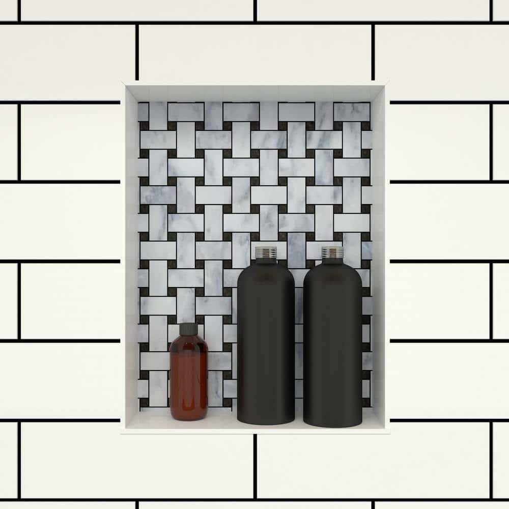 Tile Redi Rn1620s-Bi Redi Niche 16" Pvc Shelf - Tileable