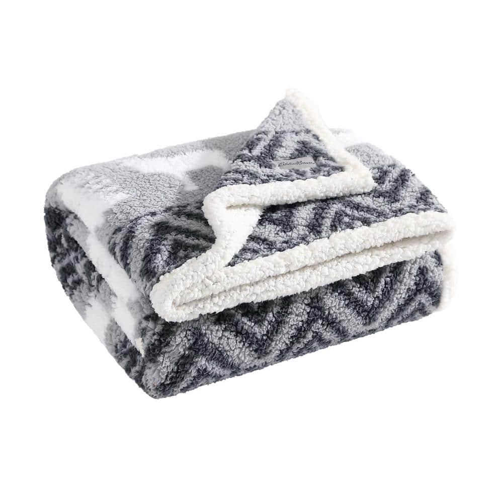 Eddie Bauer Eddie Bauer Printed Sherpa Reversible Throw Blankets