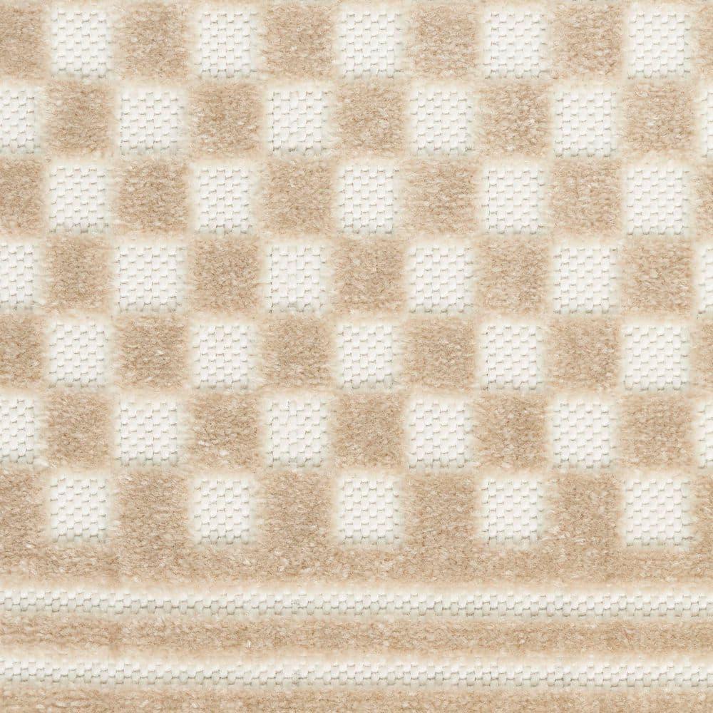Nourison Casual 7'10" x 9'10" Beige Modern Indoor Rug